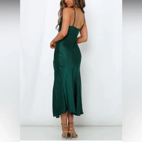 Forest Green Midi Dress - Picture 5 of 7